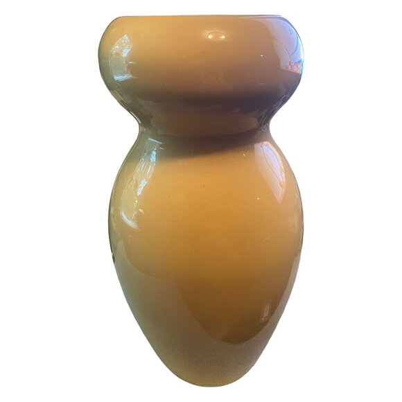 Haeger 2003 Yellow Ceramic Vase 8" Tall Smooth Finish Retro Home Decor - Picture 1 of 5